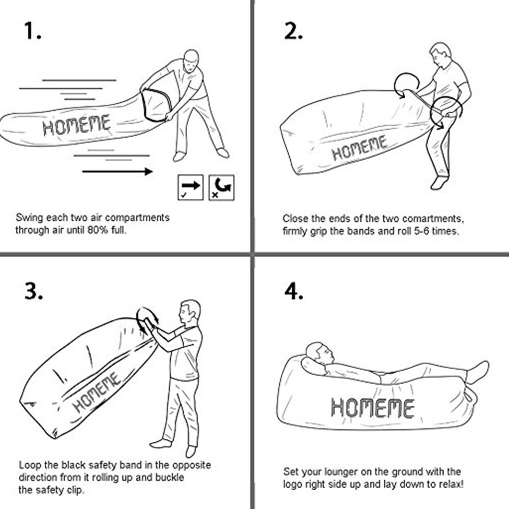 EXAOMBLE Fauteuil Gonflable En PVC Confortable Avec Dossier Facile à