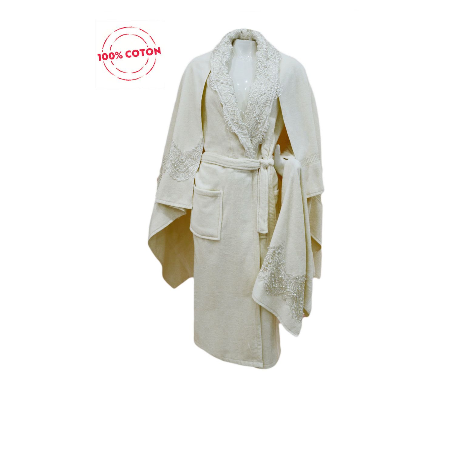 Peignoir de bain femme 100 coton discount