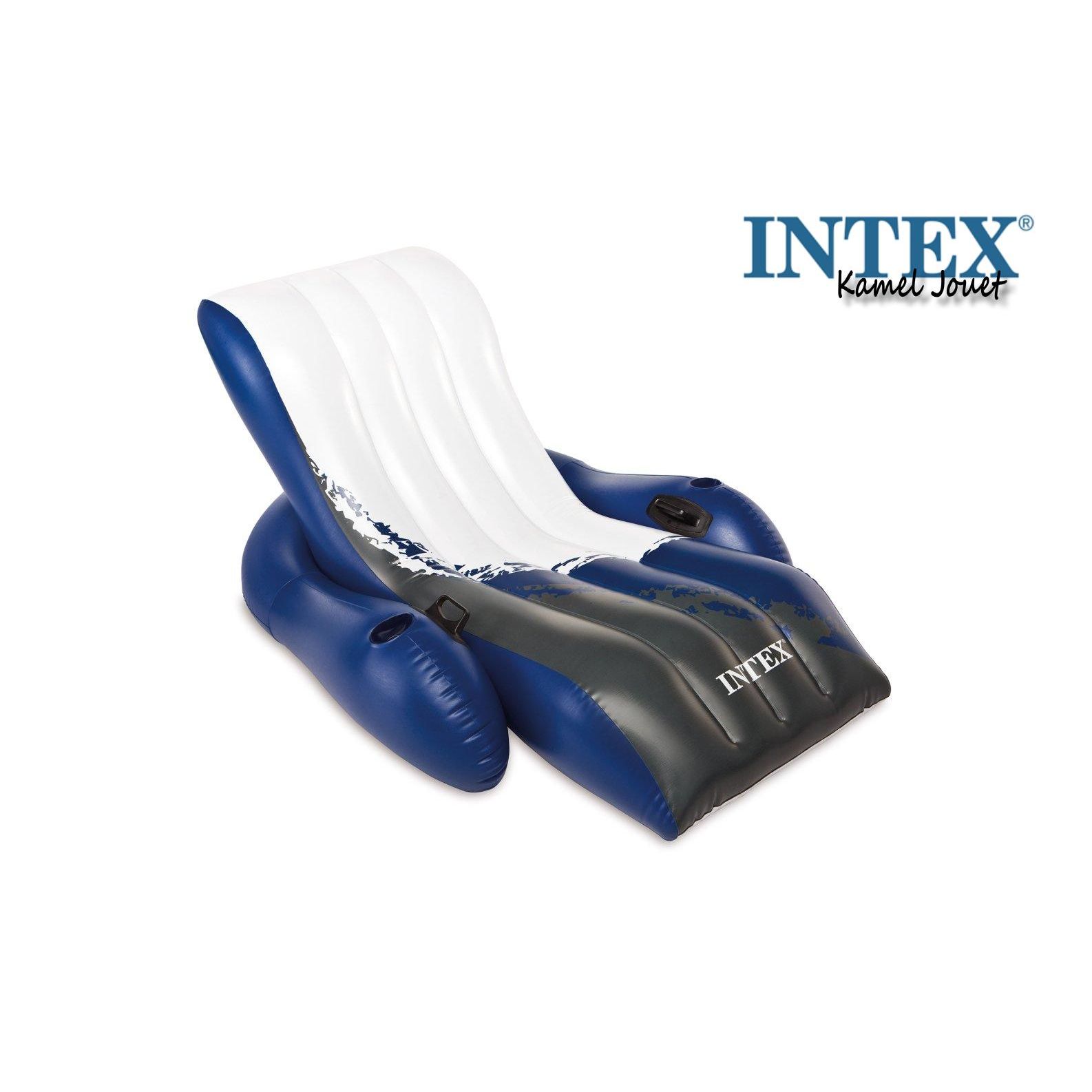 Intex Fauteuil Gonflable Black Lounge Waterproof pour Intérieur et