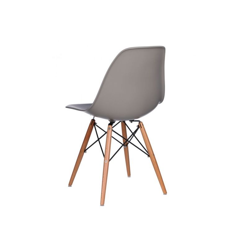Chaise bacquet vintage gris foncé style rétro scandinave 46,50 X 45 X 81,50 CM IMPORTATION Chaise bacquet vintage gris foncé style rétro scandinave 46,50 X 45 X 81,50 CM IMPORTATION